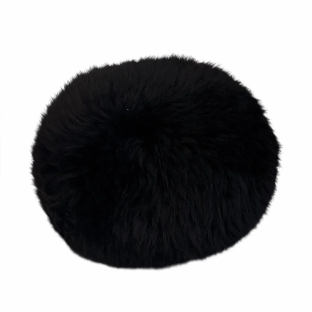 Vintage Beimar Black Tuscan Italian Dyed Lamb Fur Winter Hat Made in Italy
